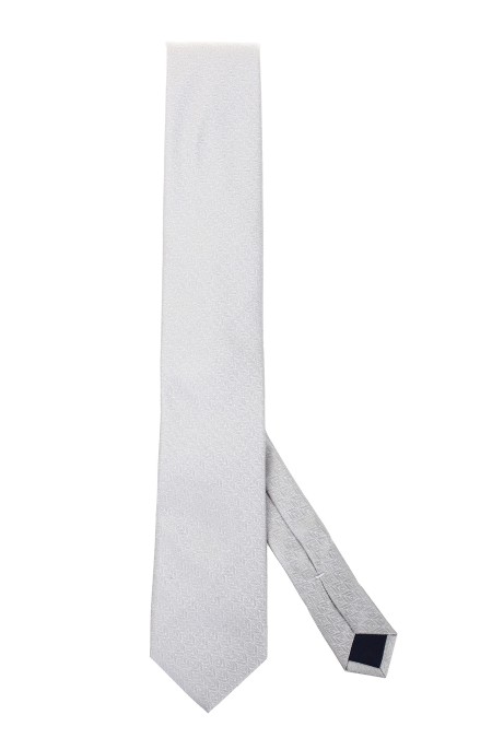 Shop CORNELIANI  Cravatta: Corneliani cravatta in misto seta grigio perla.
Microfantasia tono su tono.
Composizione: 60% poliestere 40% seta.
Made in Italy.. 91U906 3120484-013